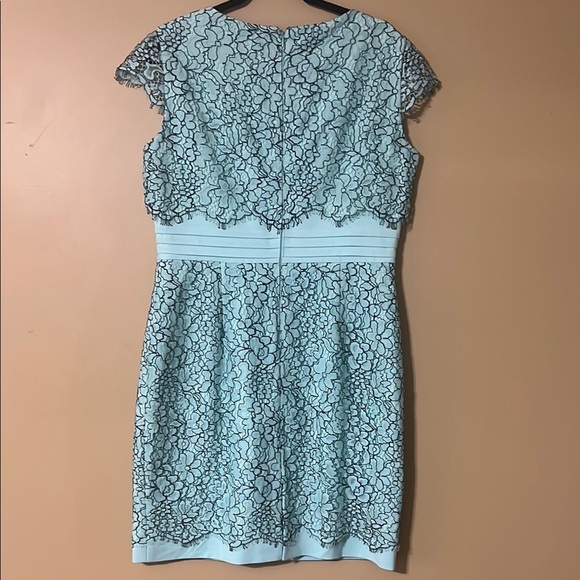 Elegant Lace Overlay Dress Turquoise Mint - Picture 12 of 16